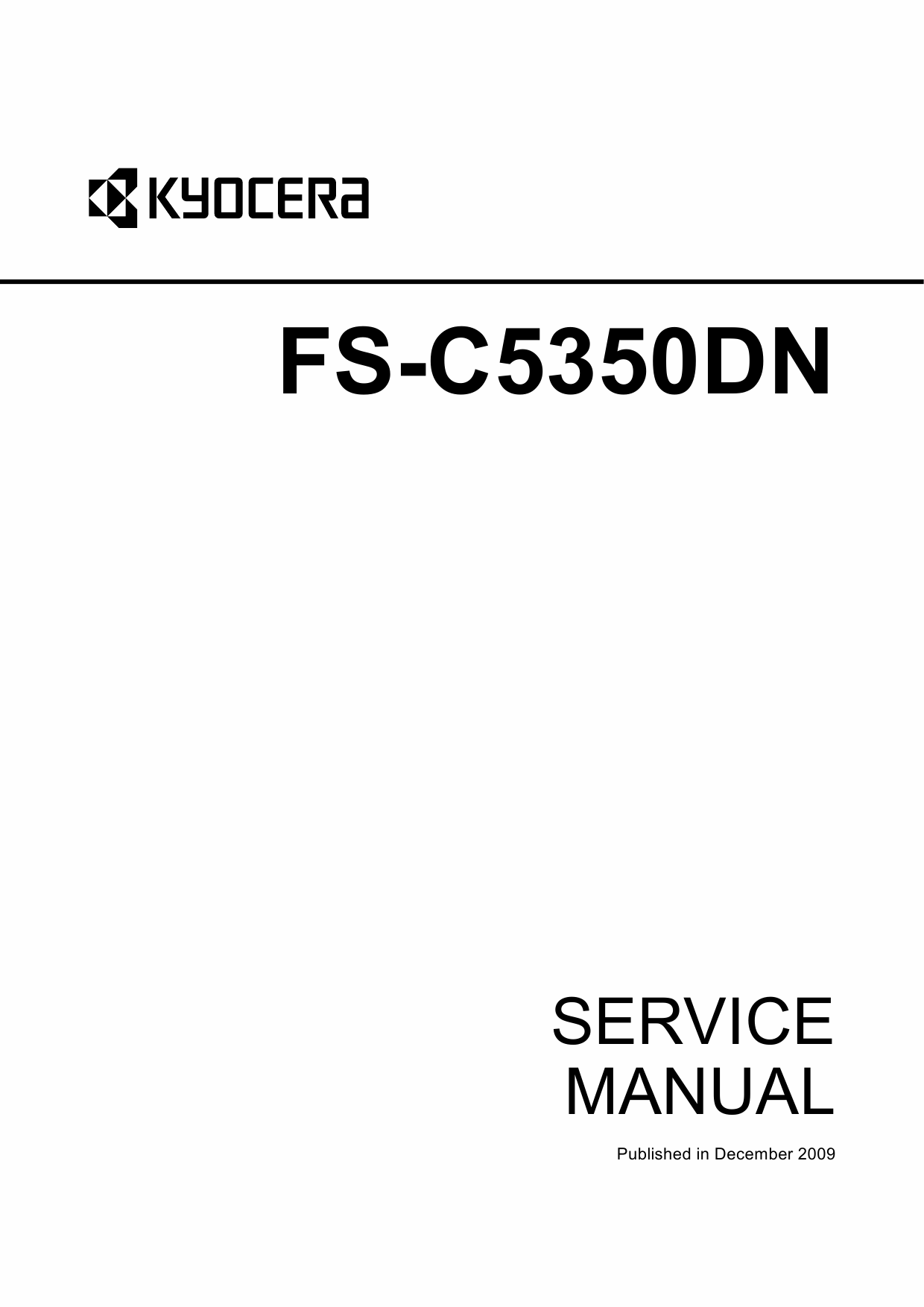 KYOCERA ColorLaserPrinter FS-C5350DN Parts and Service Manual-1